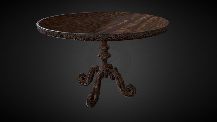 wooden coffee table 3D Model