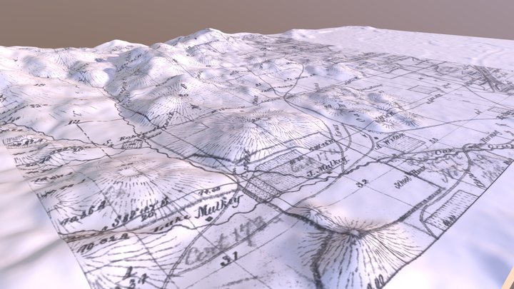 Corvallis Oregon 1850s Overlay 3D Model