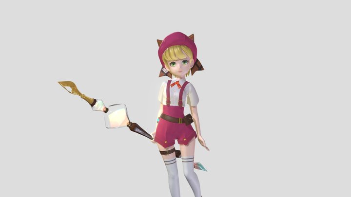 마법 소녀 3D Model