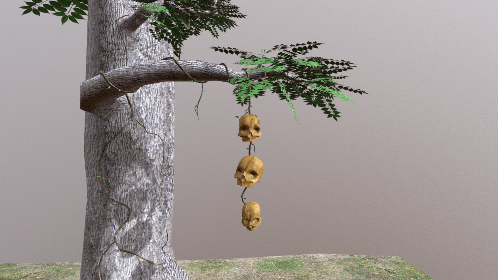 Skull Tree Menue - 3D model by mike3h3 [031f252] - Sketchfab
