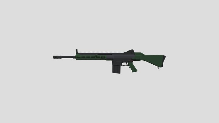 StG3　kantan A　Green 3D Model