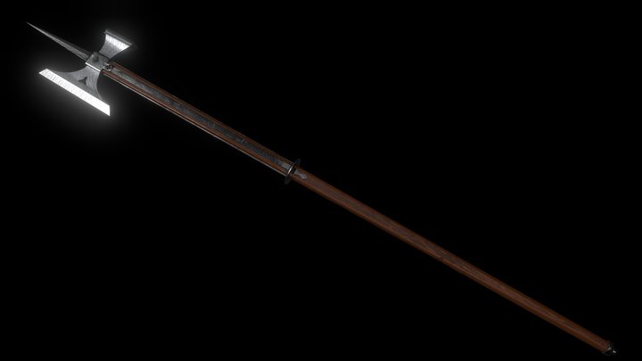 Knightly Poleaxe 3D Model