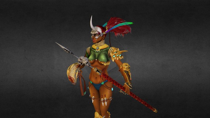 Amazon Warrior 3D Model