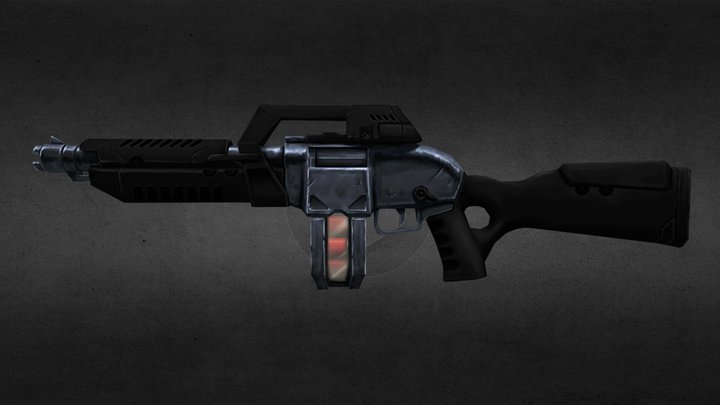 Retro Shotgun 3D Model