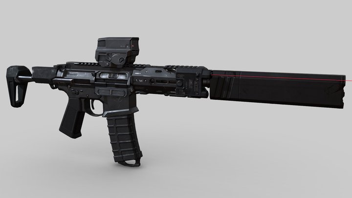 Honey Badger 3D Model