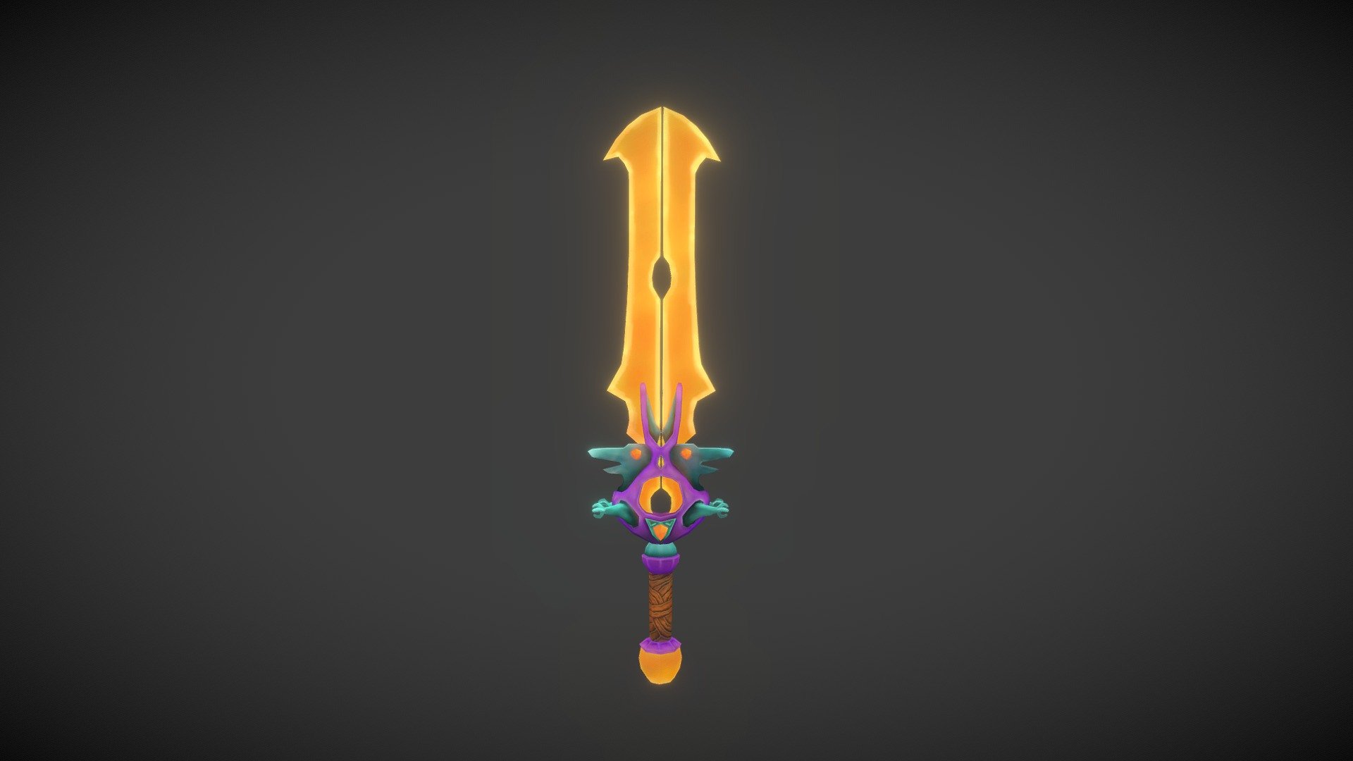 First Hand Painted Stylized Sword 3d Model By Pokox 03296d4 Sketchfab