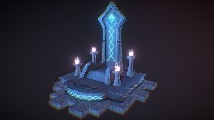 Stylized Throne 3D Model