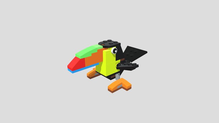 Lego Toucan 3D Model