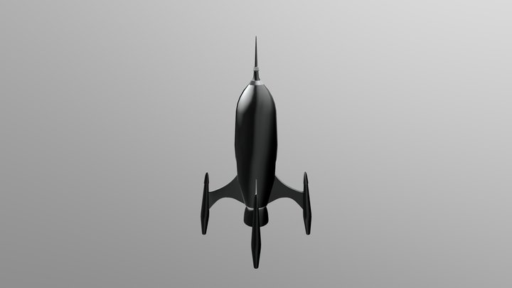 Scifi Rocket 3D Model