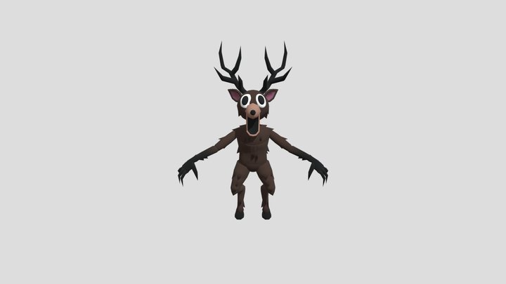 99 nights in the forest deer rigged 3D Model