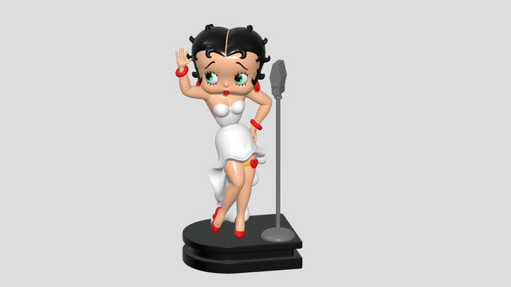 Betty Boop Singing On The Stage - 3D Printable 3D Model