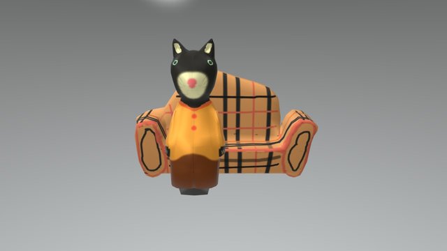 Cat Family 3D Model