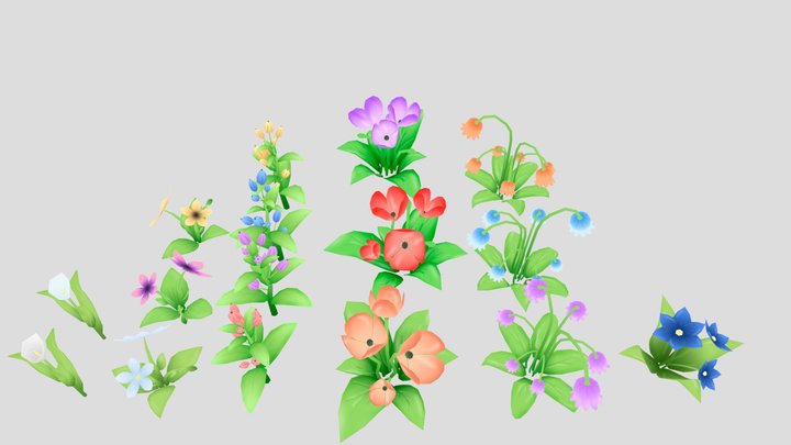 flowers_pack_4 3D Model