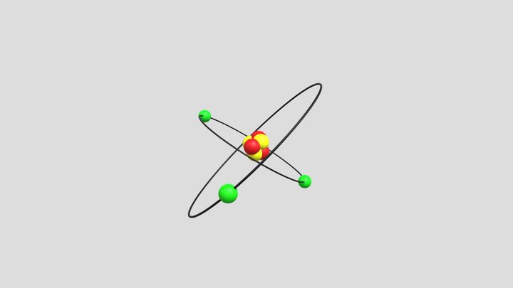 Átomo de Litio 3D Model