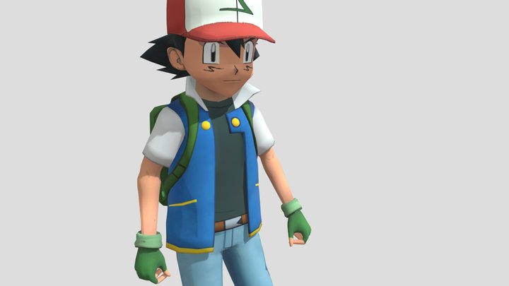 Ash Ketchup - Pokemon 3D Model