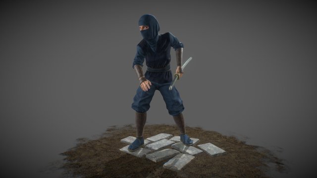 Kunoichi  (Female ninja) 3D Model