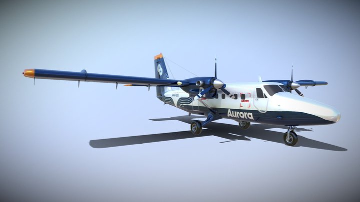 Aurora Airlines DHC-6-400 Twin Otter 3D Model