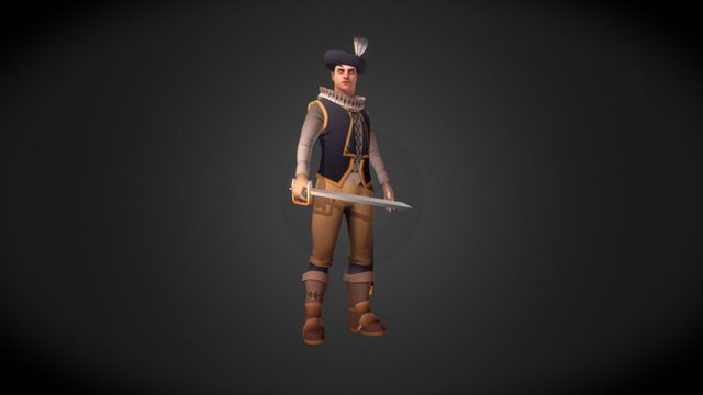 Stylised Medieval Character 3D Model