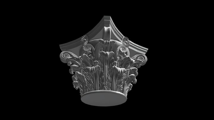 Capitello corinzio - Corinthian capital 3D Model