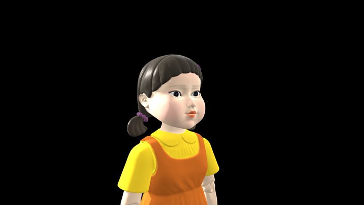 Young-Hee squid game doll 3D Model