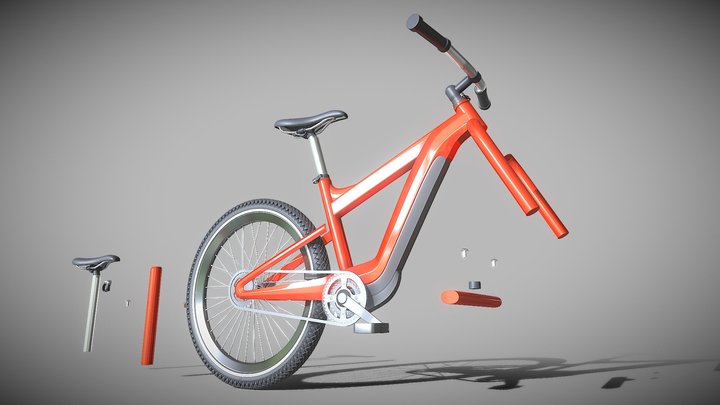 Electric Bike (WIP-1) 3D Model
