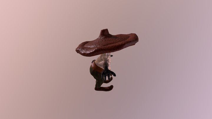 Mushroom Man Texture 3D Model