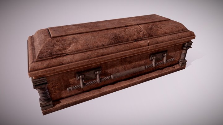 CEM - Cemetery Coffin 1 - PBR Game Ready 3D Model