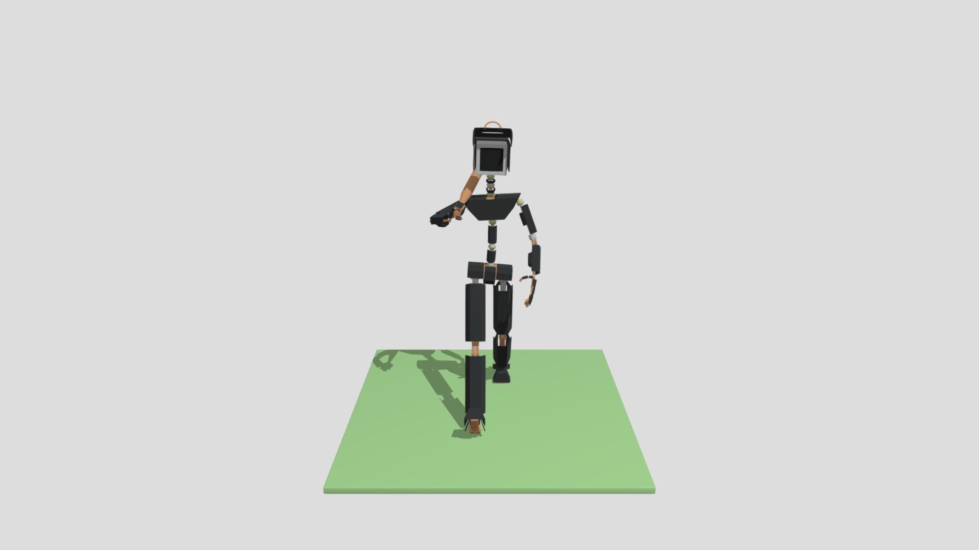 Robot with a bat - 3D model by AtommyC [0342dc2] - Sketchfab