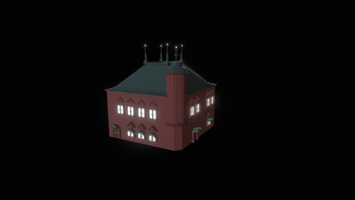 Voxel Building Test 3D Model