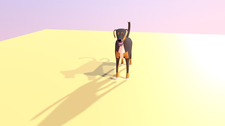 Doby Excited 3D Model