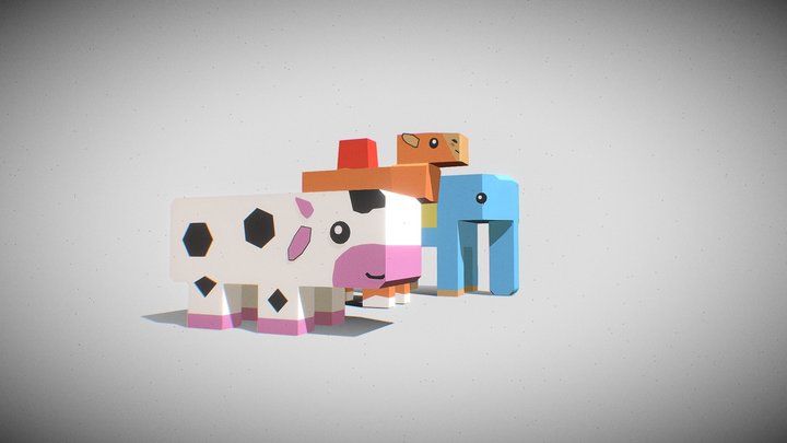 Whimsical 3D Creature : Playful Blend of Fantasy 3D Model