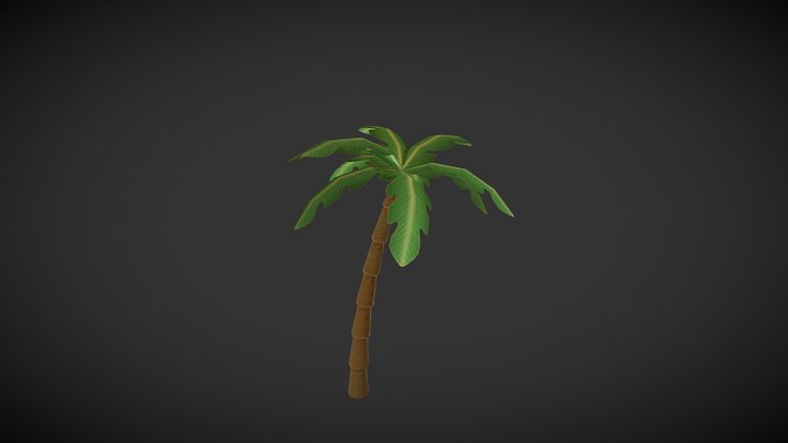 Palm Tree Lowpoly 3D Model