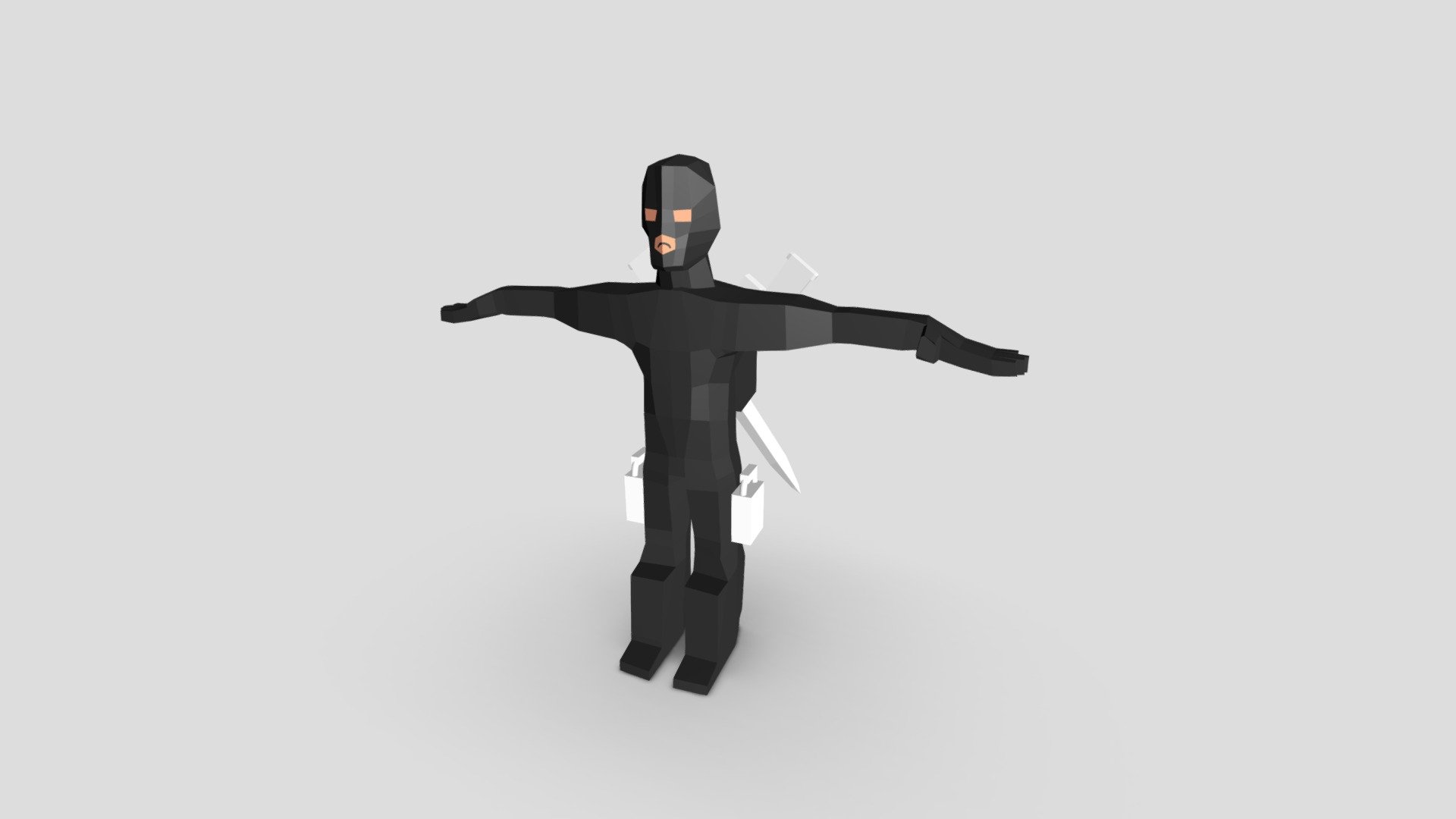 Ninja with swords (old) - Download Free 3D model by Stakler [0345bb8 ...