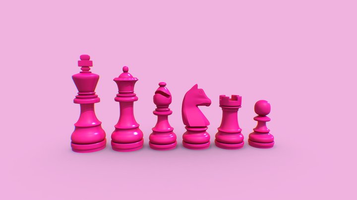 Chess Pieces 3D Model