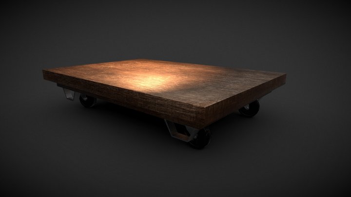 Wood table 3D Model