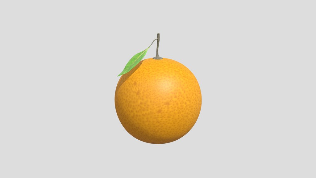 Orange Citrus Fruit With Leaf