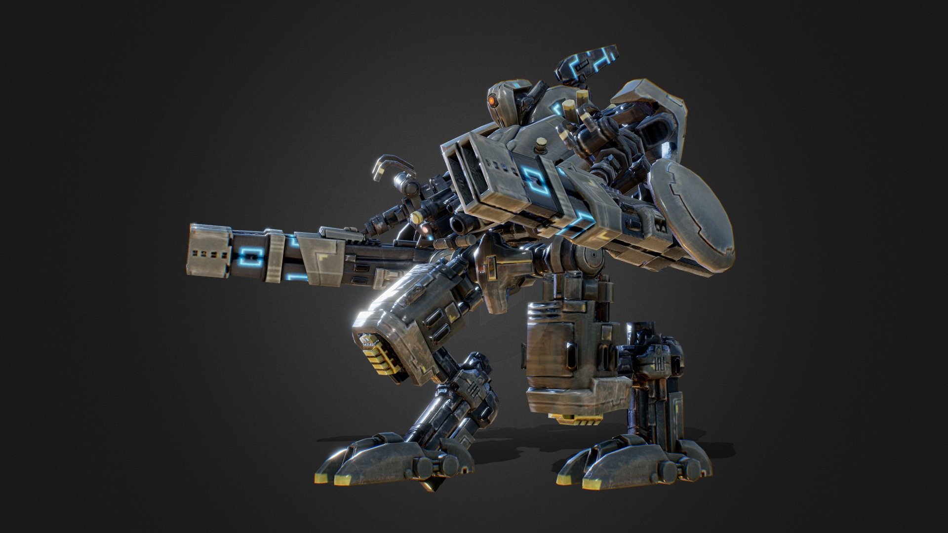 Mech Animation 3D model by Artem Shupa Dubrova fxtema 034a1a1