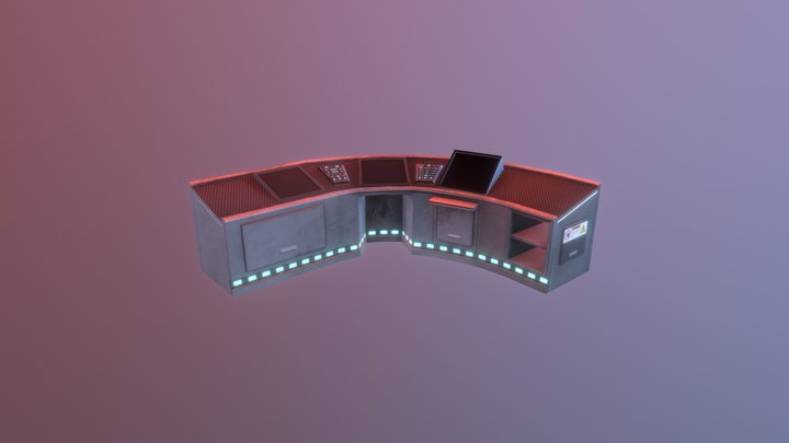 Engine Control Console 3D Model