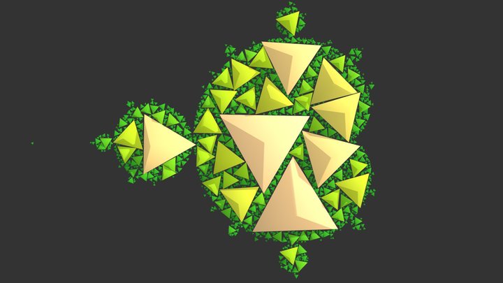 Mandelbrot triangle fill 3D Model