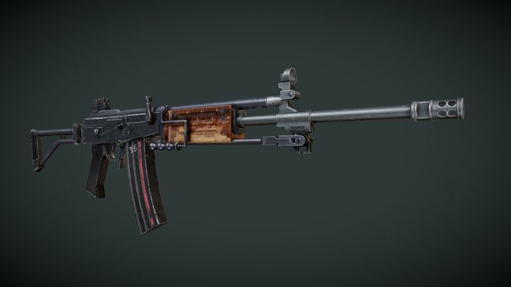 Galil Assault Rifle 3D Model