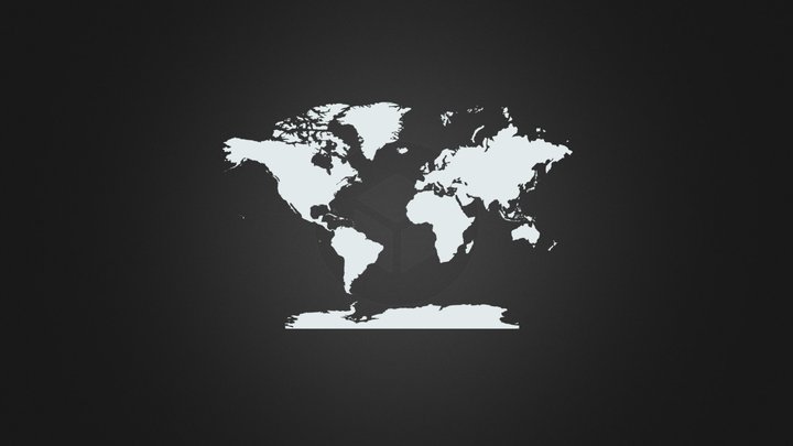 3D Country Icons - Low Poly 3D Model