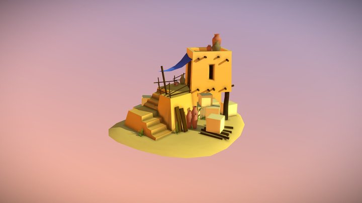 DAE VILLAGES - Egyptian stonemason 3D Model