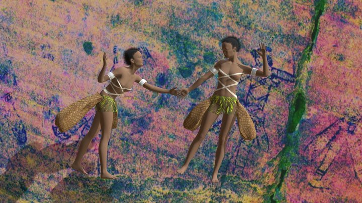 The ladies with bags from Wadi Eli 3D Model