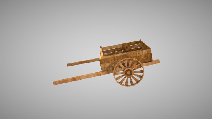 Wooden cart 3D Model