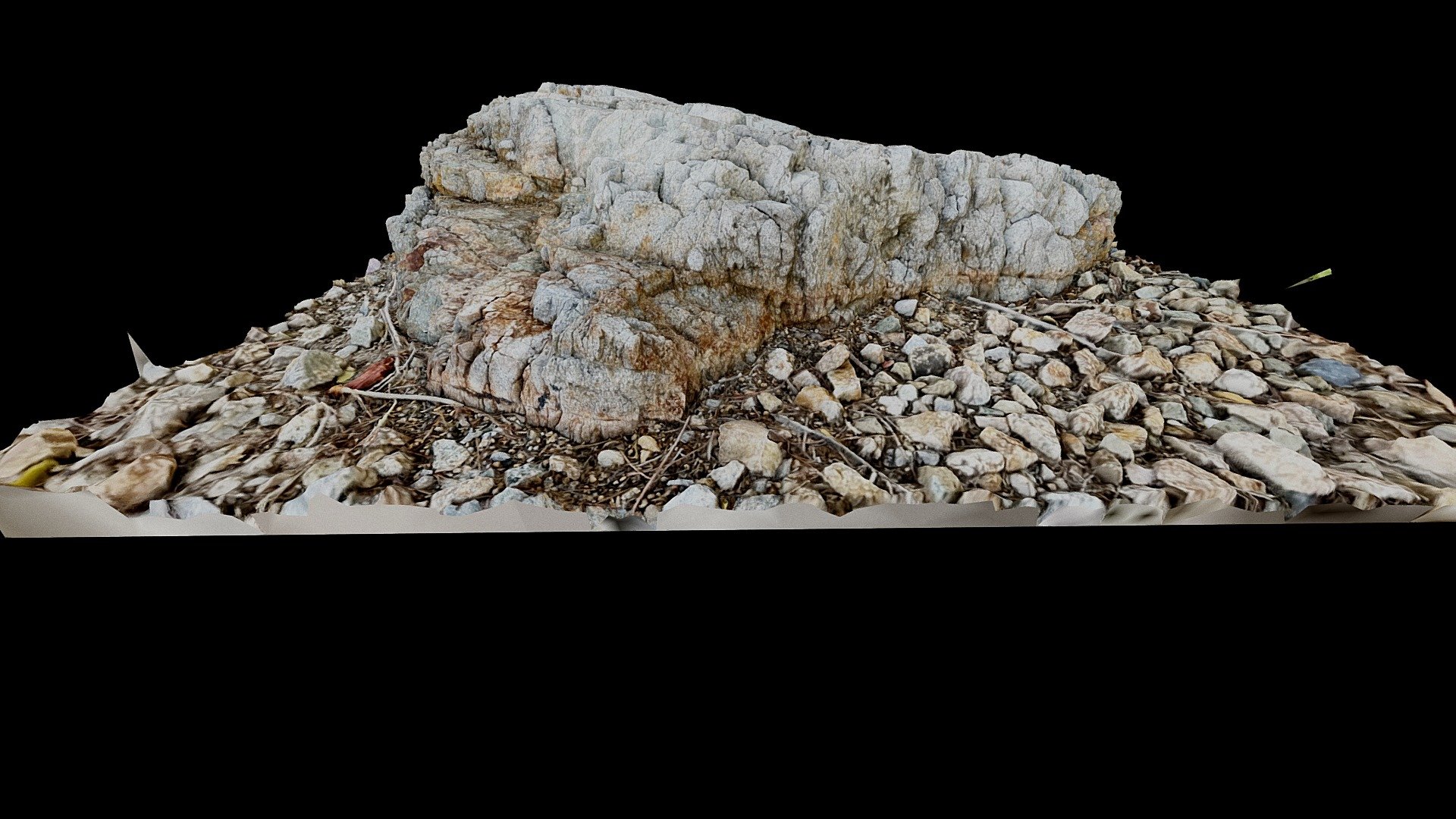 Rocked Md Whitish Grey Crumbling - Download Free 3D model by ...