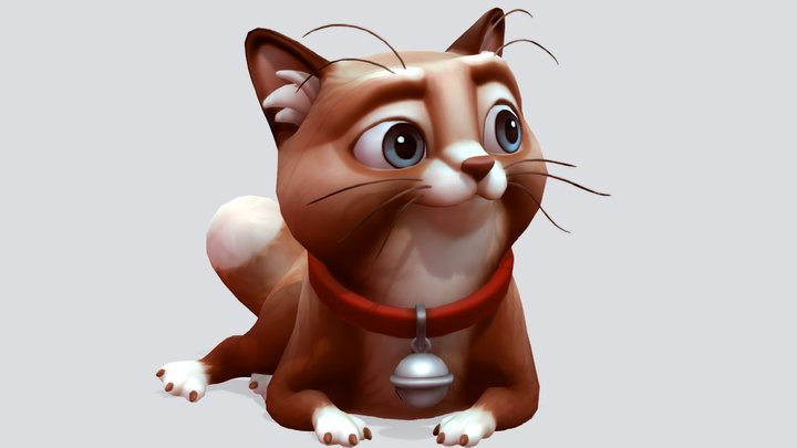 Cat Chubby 3D Model