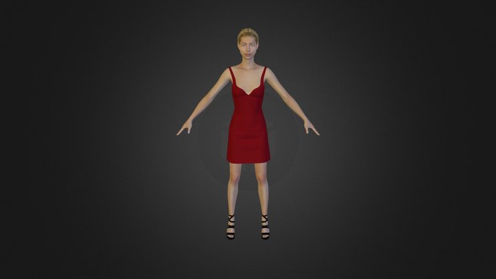 Dress Red 3D Model
