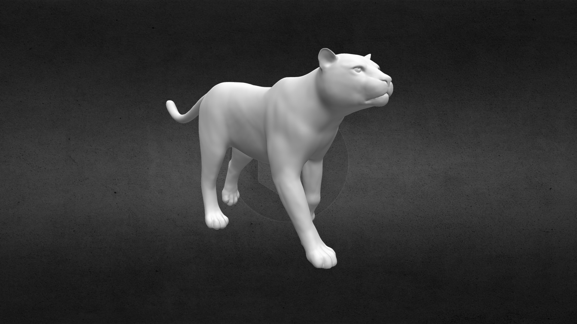 3D model Sculpture of panther - This is a 3D model of the Sculpture of panther. The 3D model is about a small toy dog.