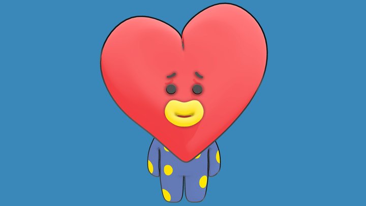Tata BT21 Rigged Model Stylized 3D Model