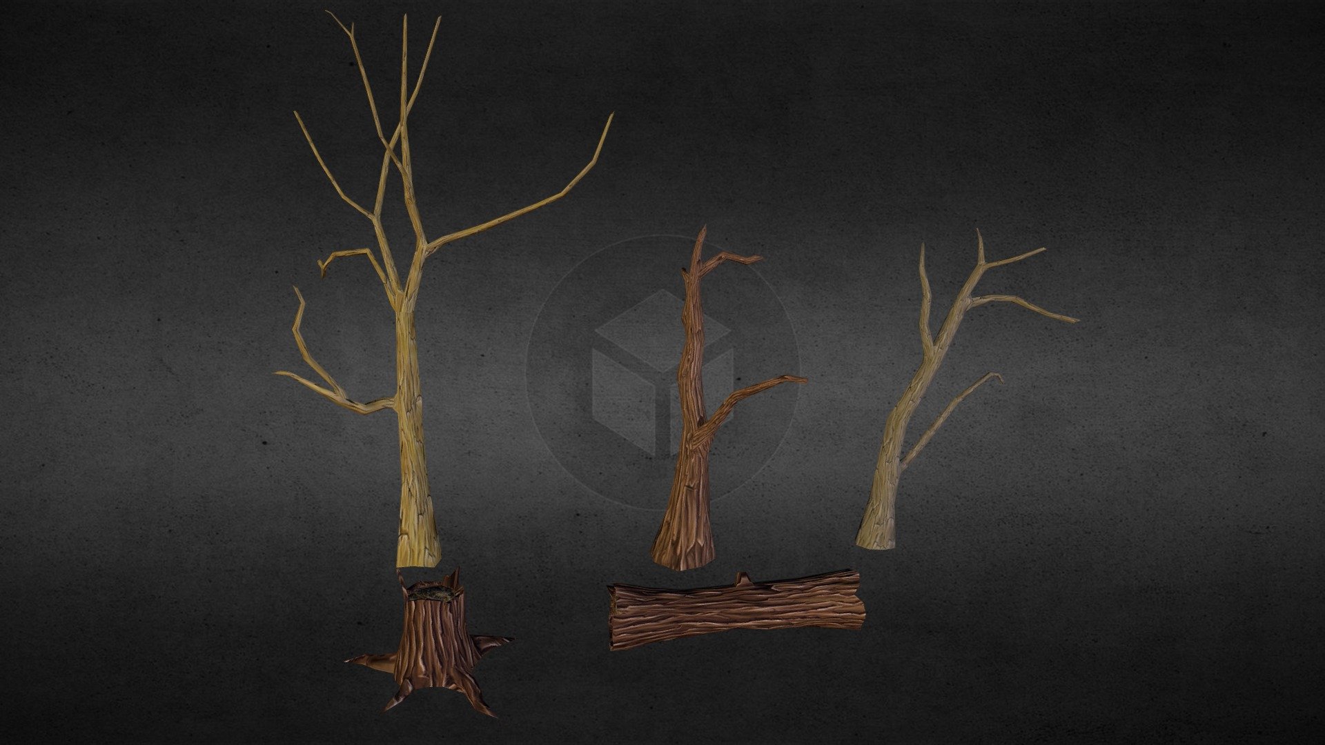 Low-poly trees
